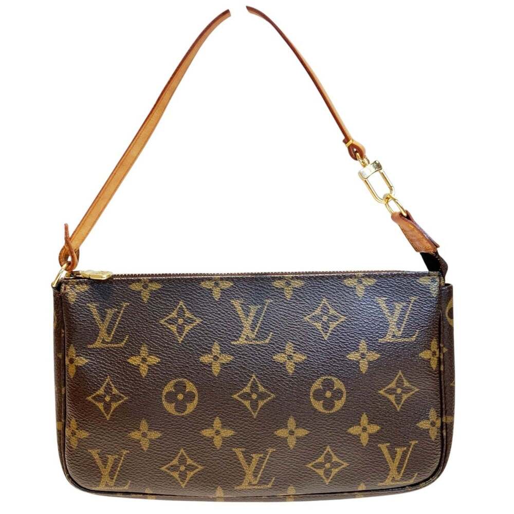 LOUIS VUITTON Brown Monogram Canvas Pochette Mini Bag - Picture 2 of 9
